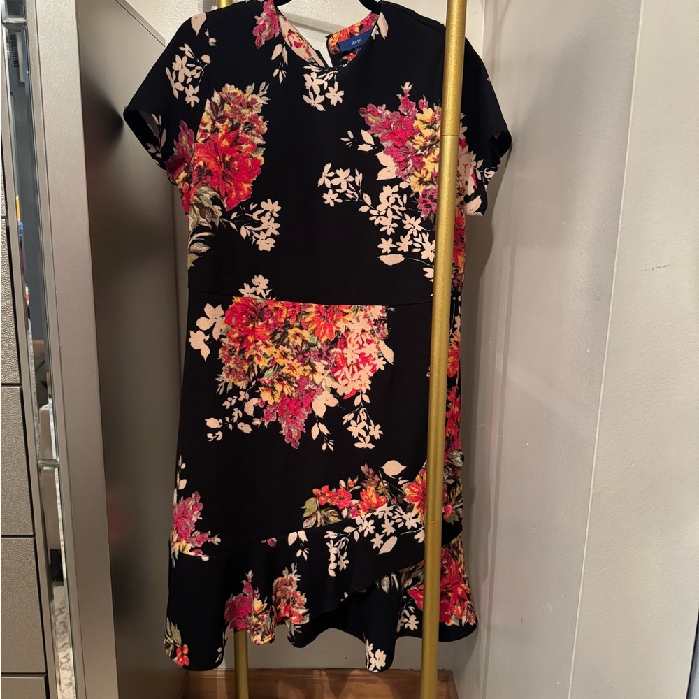 Apt. 9 Black Floral Mini Dress